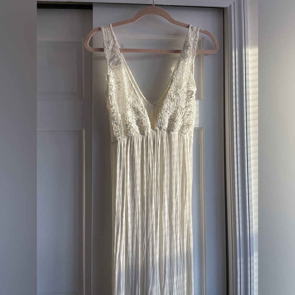 White boho beach cover up